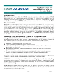Application Note 170 Adding Nonvolatile SRAM Into Embedded Systems