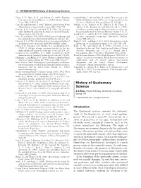 History of Quaternary Science