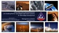 L-8: Enabling Human Spaceflight Exploration Systems & Technology