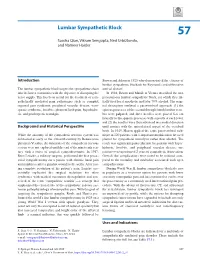 Lumbar Sympathetic Block 57 Sascha Qian, Vikram Sengupta, Ned Urbiztondo, and Nameer Haider