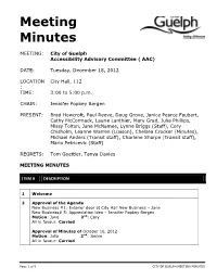 Meeting Minutes