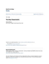 The Weyr Characteristic