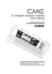 UF Intelligent Keyboard Controller User's Manual