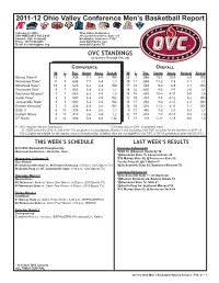 2011-12 OVC Basketball Notes.Indd