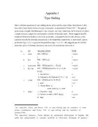 Appendix 1 Type-Shifting