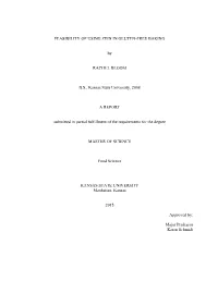 FEASIBILITY of USING ZEIN in GLUTEN-FREE BAKING By