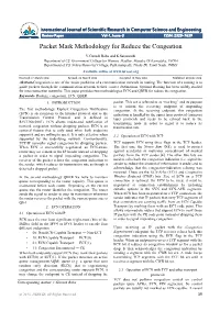 Packet Mark Methodology for Reduce the Congestion