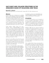 Salt Karst and Collapse Structures in the Anadarko Basin of Oklahoma and Texas