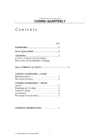 Scottish Clinical Coding Centre CODING QUARTERLY