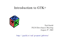 Introduction to GTK+