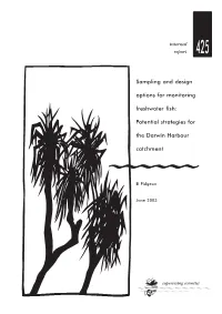 IR 425 Sampling and Design Options for Monitoring Freshwater Fish