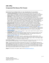 [MS-CFB]: Compound File Binary File Format