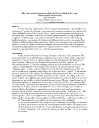 Szamocki 2018 1 the Generational Separation Within the Wiccan Religion