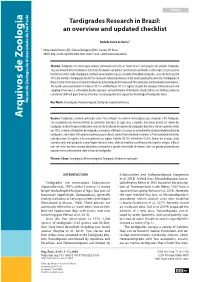 Tardigrades Research in Brazil: an Overview and Updated Checklist