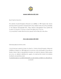 Back to School Documents for Parents 2021-2022 for Website.Pdf