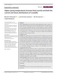 Higher Spring Temperatures Increase Food Scarcity and Limit the Current and Future Distributions of Crossbills