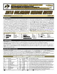 University of Colorado Buffaloes / Sports