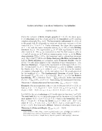 Barycentric Characteristic Numbers