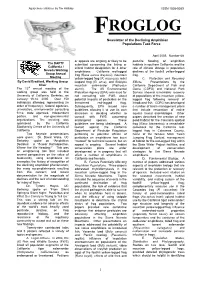 FROGLOG Newsletter of the Declining Amphibian Populations Task Force