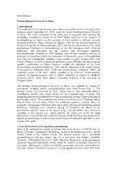 Guest Editorial Geomorphological Research in Spain 1. Introduction