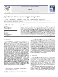 Optical Model of Porous Glasses Using Genetic Algorithms