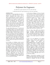 Polymers for Engineers