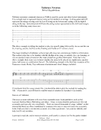 Tablature Notation Robert Higginbotham