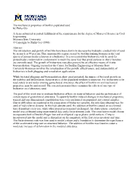 The Mechanical Properties of Biofilm Populated Sand by Philip Gyr a Thesis Submitted in Partial Fulfillment of the Requirements