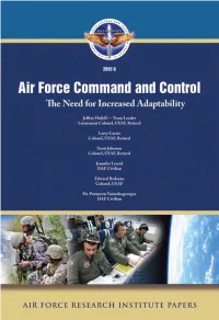 Air Force Command and Control the Need for Increased Adaptability