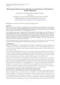 Hydrogeological, Hydrogeochemical and Isotope Geochemical Features of Thermal Waters in Simav and Environs