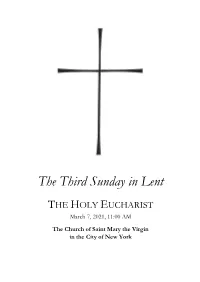The Third Sunday in Lent