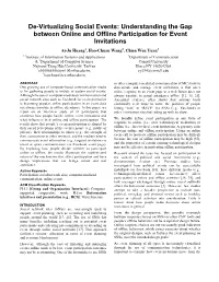De-Virtualizing Social Events: Understanding the Gap Between
