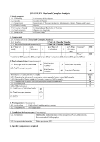 DI 101F.EN Real and Complex Analysis 7