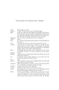 Glossary of Selected Terms