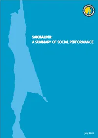 Sakhalin Ii: a Summary of Social Performance