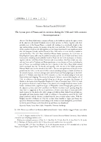 The Lycian Port of Patara and Its Environs During the 13Th and 14Th Centuries – an Interpretation –