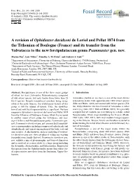 A Revision of Ophidiaster Davidsoni