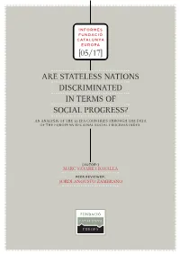 Are Stateless Nations Discriminated in Terms of Social Progress?