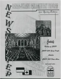 CUPP Newsletter Spring 2001