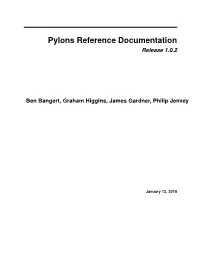 Pylons Reference Documentation Release 1.0.2
