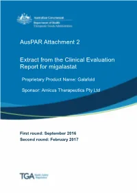 Attachment: Extract from Clinical Evaluation: Migalastat