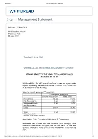 Interim Management Statement