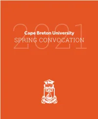 Spring Convocation O Canada
