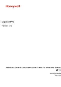 Windows Domain Implementation Guide for Windows Server 2016