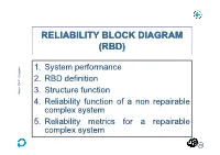Reliability Block Diagram (Rbd)