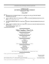 Viña Concha Y Toro S.A. (Exact Name of Registrant As Specified in Its Charter)