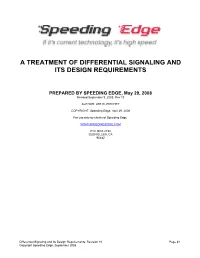 A Treatment of Differential Signaling and Its Design Requirements