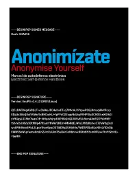 Anonymise Yourself