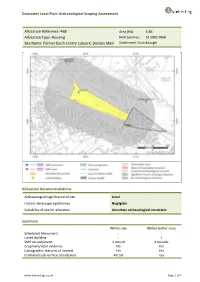 Doncaster Local Plan: Archaeological Scoping Assessment