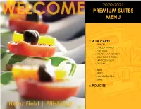 Heinz Field Catering Menu